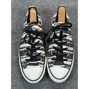 Converse‎ All Star Women's Size 9 Zebra Ox Sneakers Black White Striped 543935F